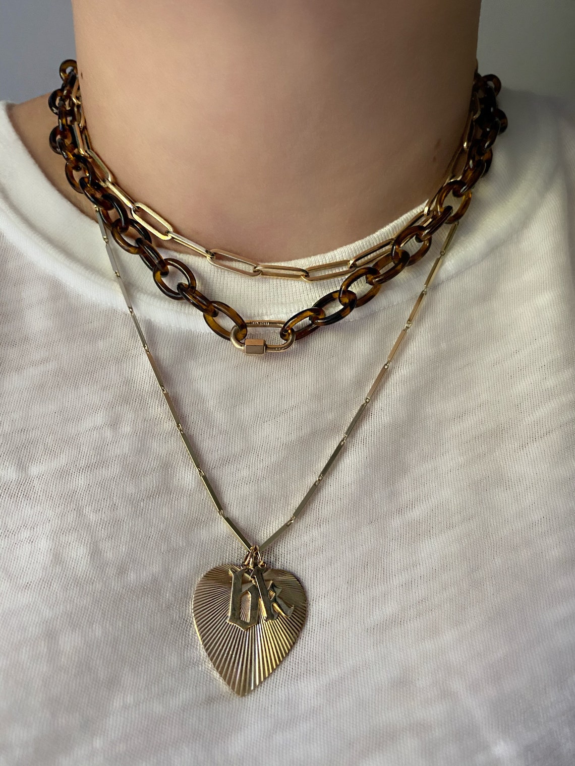 14K Gold Initial Charm Etsy.de