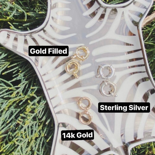 SOLID Real 14k Gold Lobster Claw Clasp & Spring Ring Clasp of Etsy