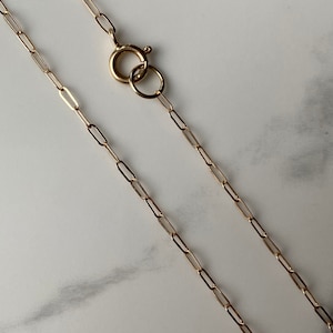 14K Gold Mini Paper Clip Chain