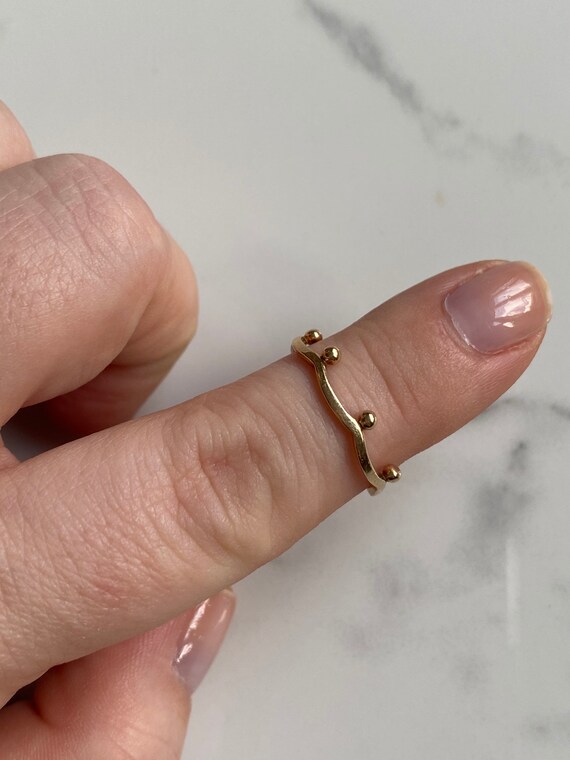 14K Gold Crown Ring