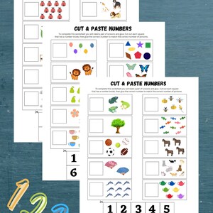 May include: A printable worksheet for kids to practice counting and matching numbers. The worksheet features colorful illustrations of animals, objects, and shapes. The numbers 1 through 10 are included.
