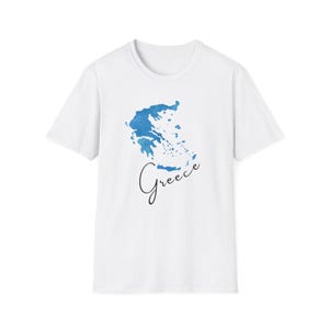 Griechenland Abenteuer Karte T-Shirt, griechische Reise Unisex Shirt, Fernweh T-Shirt, Urlaubs Souvenir Top, Griechenland Karte Grafik T-Shirt