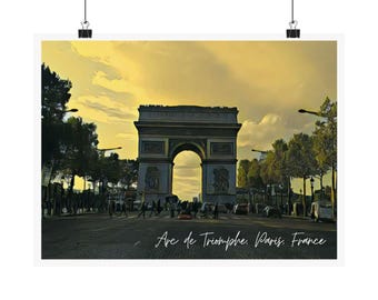Paris Arc de Triomphe Print: Travel Wall Art Poster
