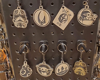 Mandolorian Key Chain Pack Laser Cut File - Glowforge Optimized