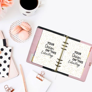 Pink Peach Planner Mockup, Journal Mockup, Mock Up, Mockup, Mockup on Flatlay, JPEG, PNG, and PSD Smart Object Files, Editable Mockup