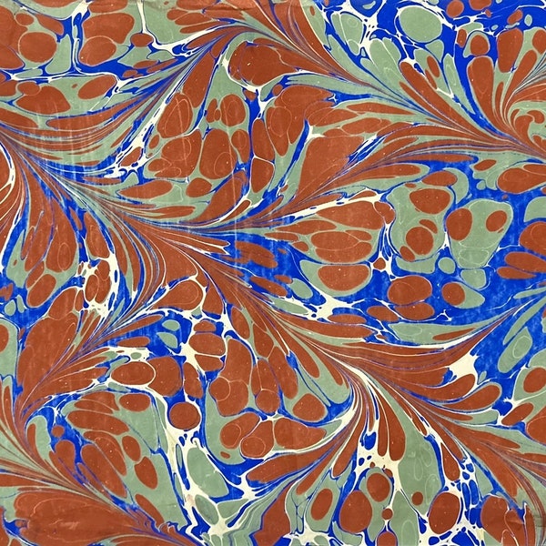 Handmade Original Frameable Ebru Art,  Wall Art, Marbled Paper, Book Binding, Scrapbooking, 12x18 inch, 30x45 cm