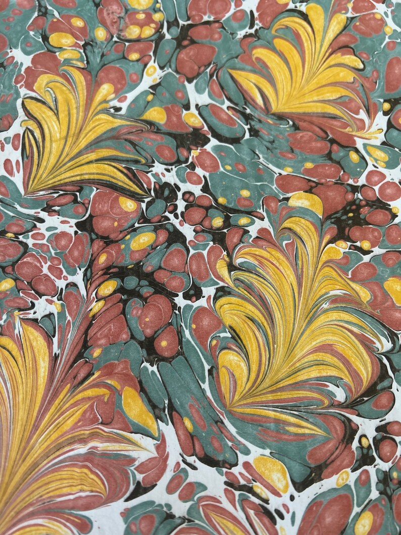 NEW Freamable Handmade Floral Marbled Paper, Book Binding Paper 12x18 Inch, 32x45 Cm Etsy Canada