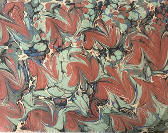 Marbled Paper, Ebru Painting, Marbling Art, Book Binding Paper , Crafting Paper Sheets, Scrapbooking,13x19 inch, 35x49 cm