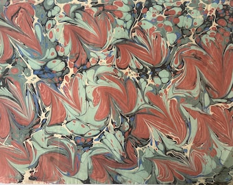 Marbled Paper, Ebru Painting, Marbling Art, Book Binding Paper , Crafting Paper Sheets, Scrapbooking,13x19 inch, 35x49 cm