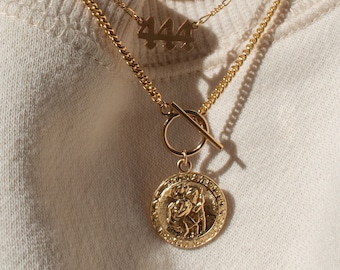 Coin necklace gold, Pendant necklace, gold medallion necklace, coin necklace, 14k gold filled, gifts for her, minimalist jewelry