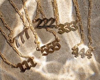 Angel number necklace, 111, 222, 333, 444, 555, 777, 888, 999, angel numbers necklace, number necklace, angel numbers