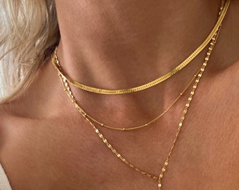 Dainty necklace, minimalist necklace, dainty necklace gold, delicate necklace, gift for her, gold dainty chain necklace