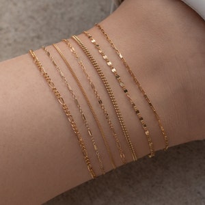 Gold anklets non tarnish in 14k gold filled, dainty gold anklets, Gold anklet bracelet, Dainty anklet,