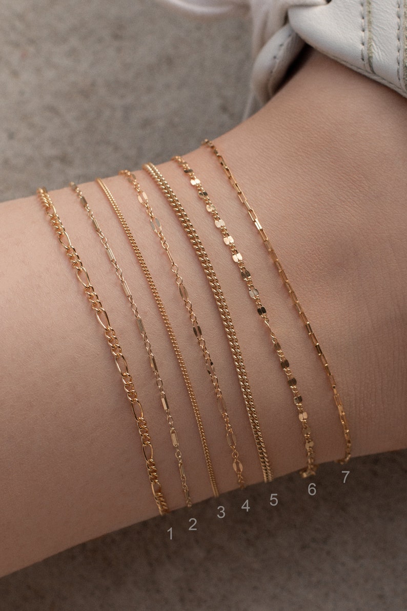 Gold Anklets Non Tarnish in 14k Gold Filled Dainty Gold Etsy
