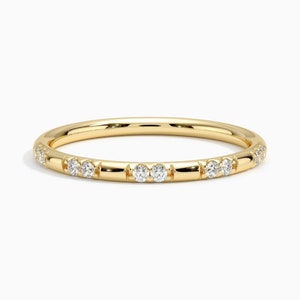 Camryn Lab Grown Diamond Ring: Duo Band, Silver Gold