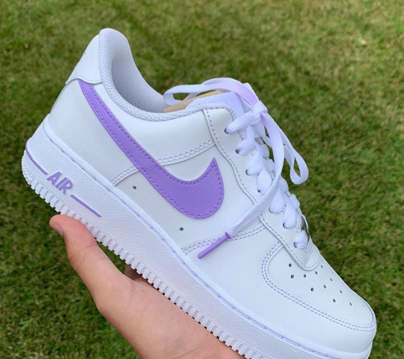 BIG KIDS Air Force 1 Nike Shoes: Swoosh Laces Lettering | Etsy