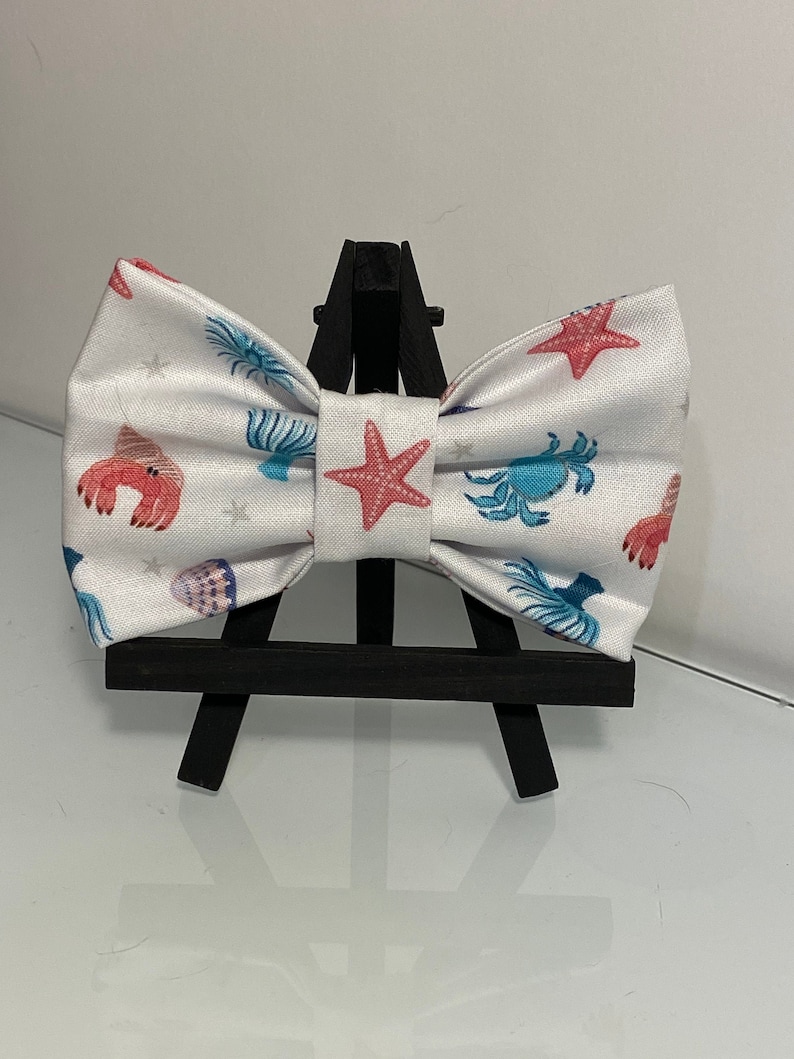 Dog Bow Tie Cat Bow Tie-Beach Critters Pet Bow Tie For Your Dog or Cat