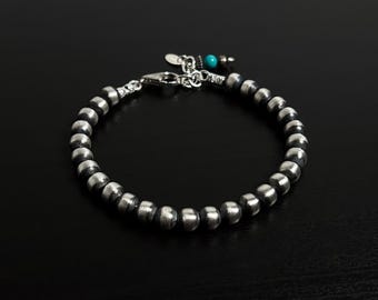 Handmade Sterling Silver Navajo Pearl Bracelet ~ All 6mm Pearls ~ Pretty & Simple!