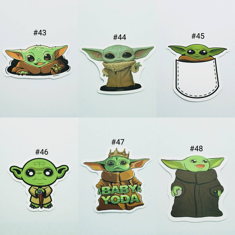baby yoda stickers baby yoda decals baby yoda etsy