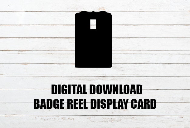 Download PRINT & CUT Badge Reel Display Card Template | Etsy