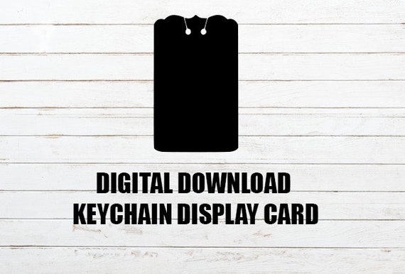 Download Print Cut Keychain Display Card Template Instant Etsy