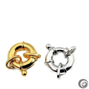 Sterling Silver Clasp / Spring Bold / 11.0mm - 15mm / For Pearl / Gemstones #S647
