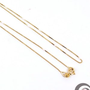 Collar de cadena de oro amarillo macizo de 18 quilates con colgante de 45,5 cm (17,75") #G517