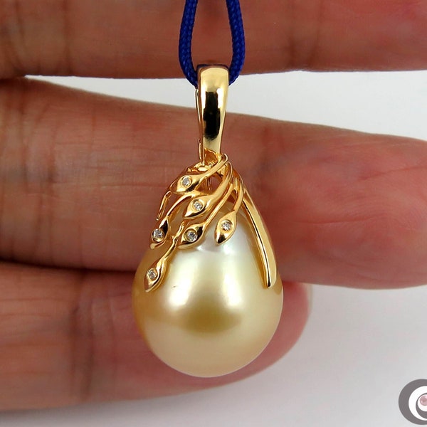 9ct Rose Gold White Pearl Enhancer Pendant main image 1