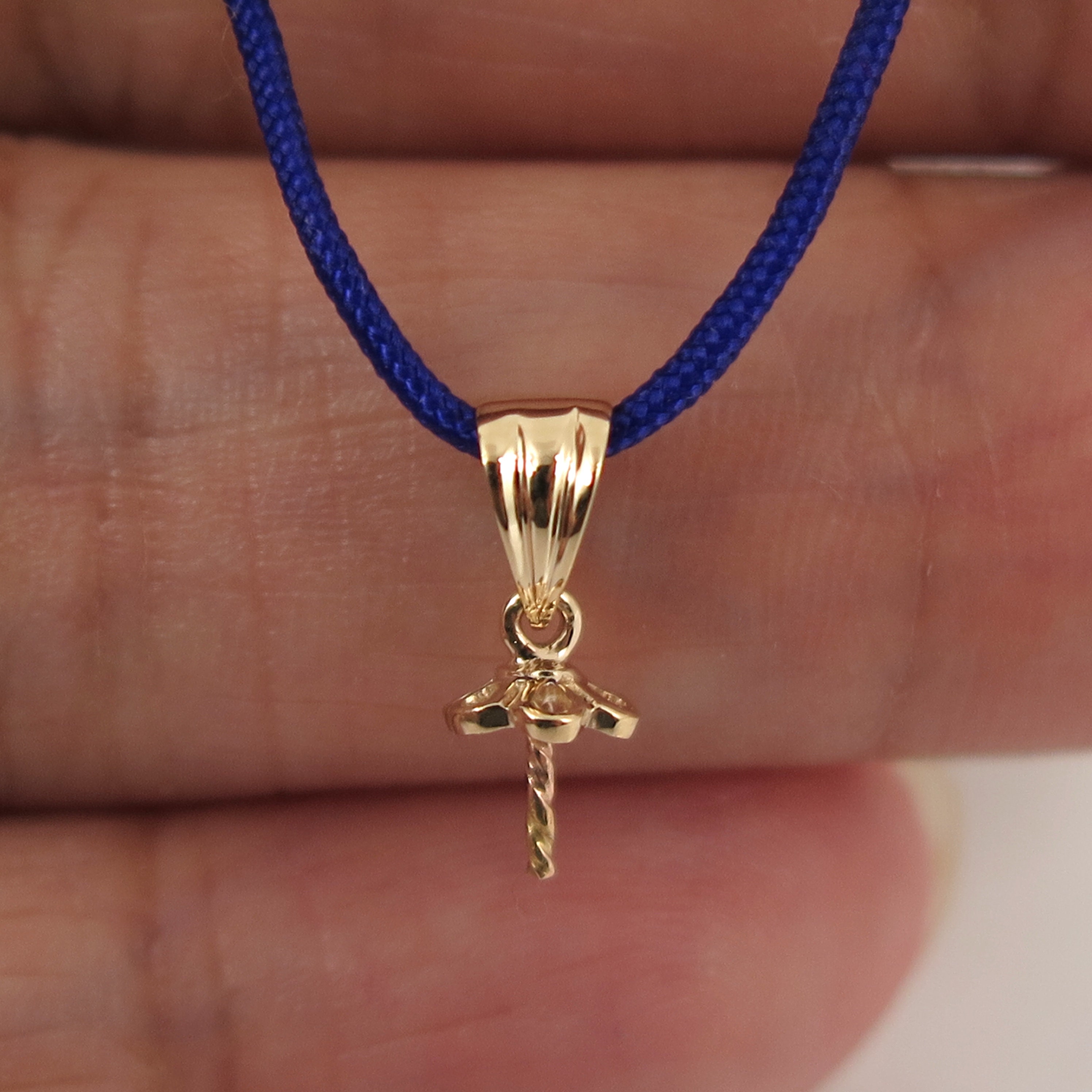 Pendentif En Perles Avec Fermoir En Or 14 Carats 585 - Or Jaune - Unisexe Neuf Avec étiquettes