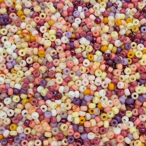 Cloudberry | Miyuki Rocailles Seed Beads Mix | 15g Premium Japanese Glass Beads for Jewelry Making & Crafts | Sunset Tones