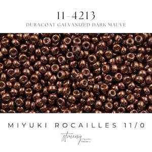 11-4213 | Miyuki Seed Bead Round Rocailles 11/0 | Duracoat Galvanized Dark Mauve | 15g | Japanese Beads  Jewelry Making