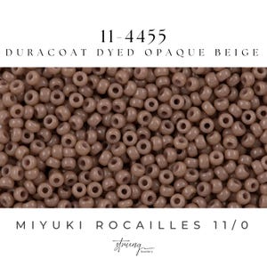 11-4455 Miyuki Seed Bead Round Rocailles 11/0 | Duracoat Dyed Opaque Beige |15g | Japanese Beads for Jewelry Making