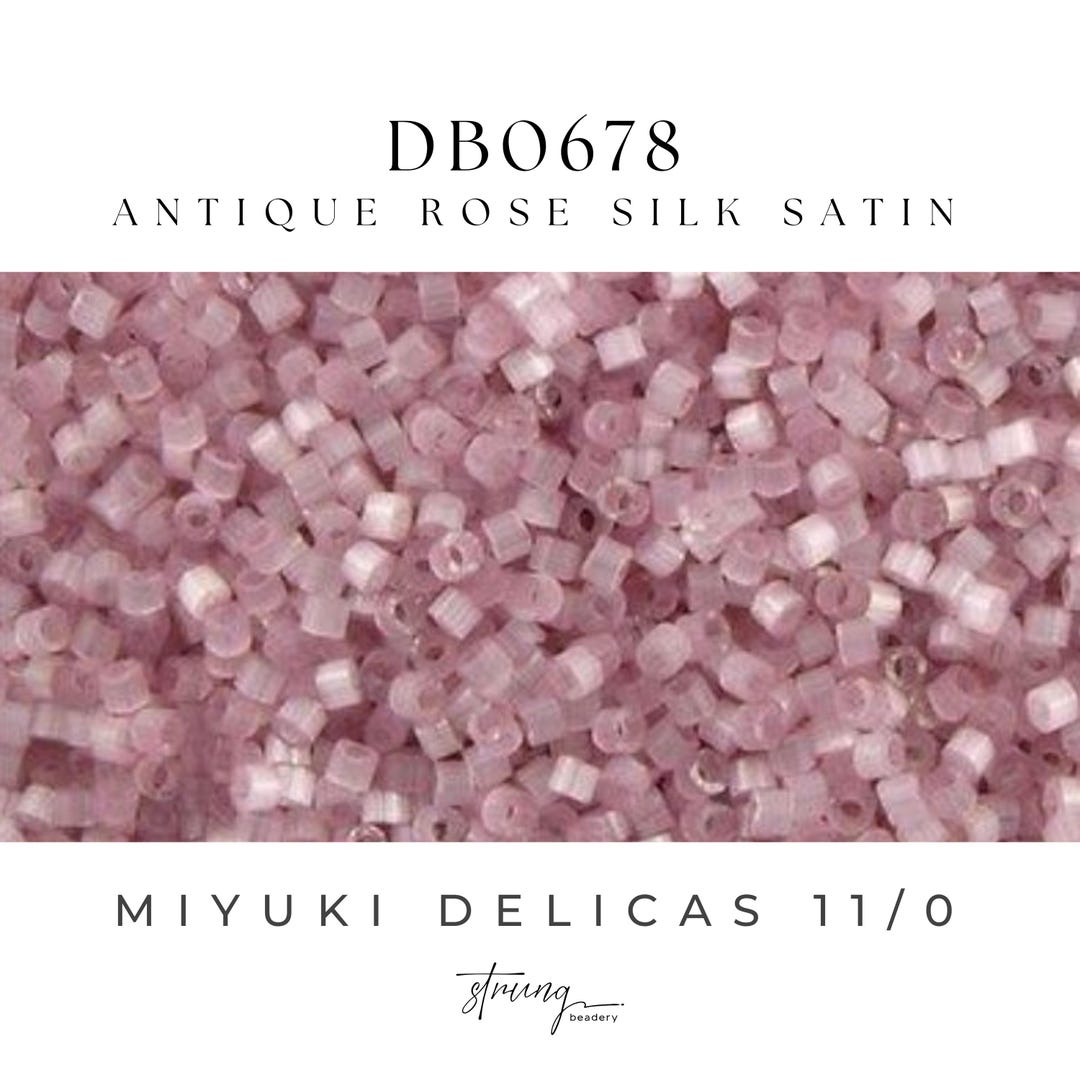 DB0678 Miyuki Delica 8 Grams 11/0 | Antique Rose Silk Satin, 8