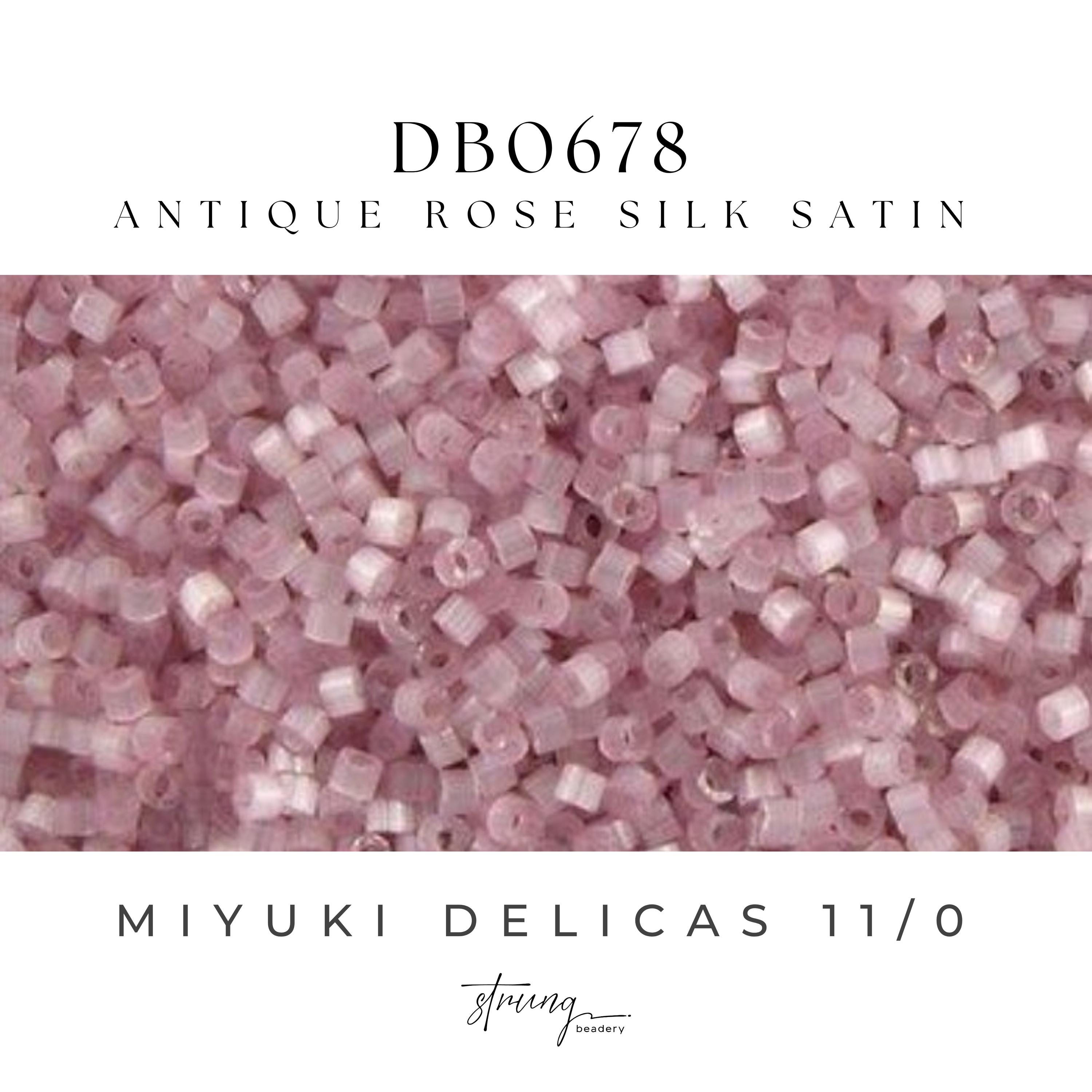 DB0678 Miyuki Delica 8 Grams 11/0 | Antique Rose Silk Satin, 8
