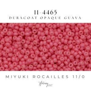 11-4465 Miyuki Seed Bead Round Rocailles 11/0 | Duracoat Opaque Guava | 15g | Japanese Beads  Jewelry Making
