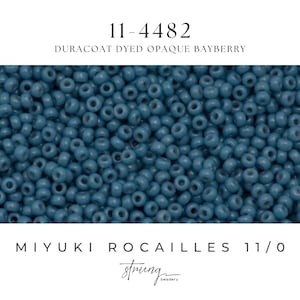 11-4482| Miyuki Seed Bead Round Rocailles 11/0 | Duracoat Dyed Opaque Bayberry | 15g | Japanese Beads  Jewelry Making