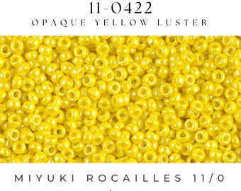 thumbnail image 2 of Miyuki Round Rocaille Seed Beads Size 11/0 - Opaque Yellow 23g (11-404-5) 2 of 4