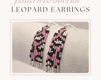 Leopard Ohrringe Anleitung | DIY Digital Download PDF Pattern für handgemachten Schmuck, Bastelzubehör & Geschenke