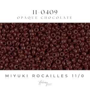 11-0409 Miyuki Seed Bead Round Rocailles 11/0 | Opaque Chocolate   | 15g | Japanese Beads for Jewelry Making