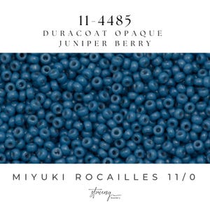11-4485 Miyuki Seed Bead Round Rocailles 11/0 | Duracoat Opaque Juniper Berry | 15g | Japanese Beads  Jewelry Making