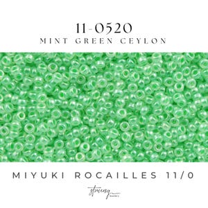 11-0520 Miyuki-rocailles ronde rocailles 11/0 | Mintgroen ceylon | 15 g | Japanse kralen voor het maken van sieraden