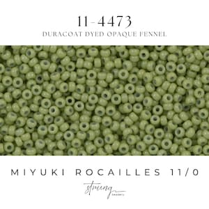 11-4473 | Miyuki Seed Bead Round Rocailles 11/0 | Duracoat Dyed Opaque Fennel | 15g | Japanese Beads  Jewelry Making