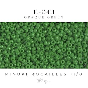 11-0411 Miyuki-rocailles ronde rocailles 11/0 | Ondoorzichtig groen | 15 g | Japanse kralen voor het maken van sieraden