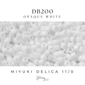 DB0200 Miyuki Delica Beads 11/0 Opaque White – 8 grams -  Jewelry Making, Bead Weaving, Embroidery, Peyote Stitch, Brick Stitch
