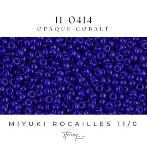 11-0414 Miyuki Seed Bead Round Rocailles 11/0 | Opaque Cobalt   | 15g | Japanese Beads for Jewelry Making