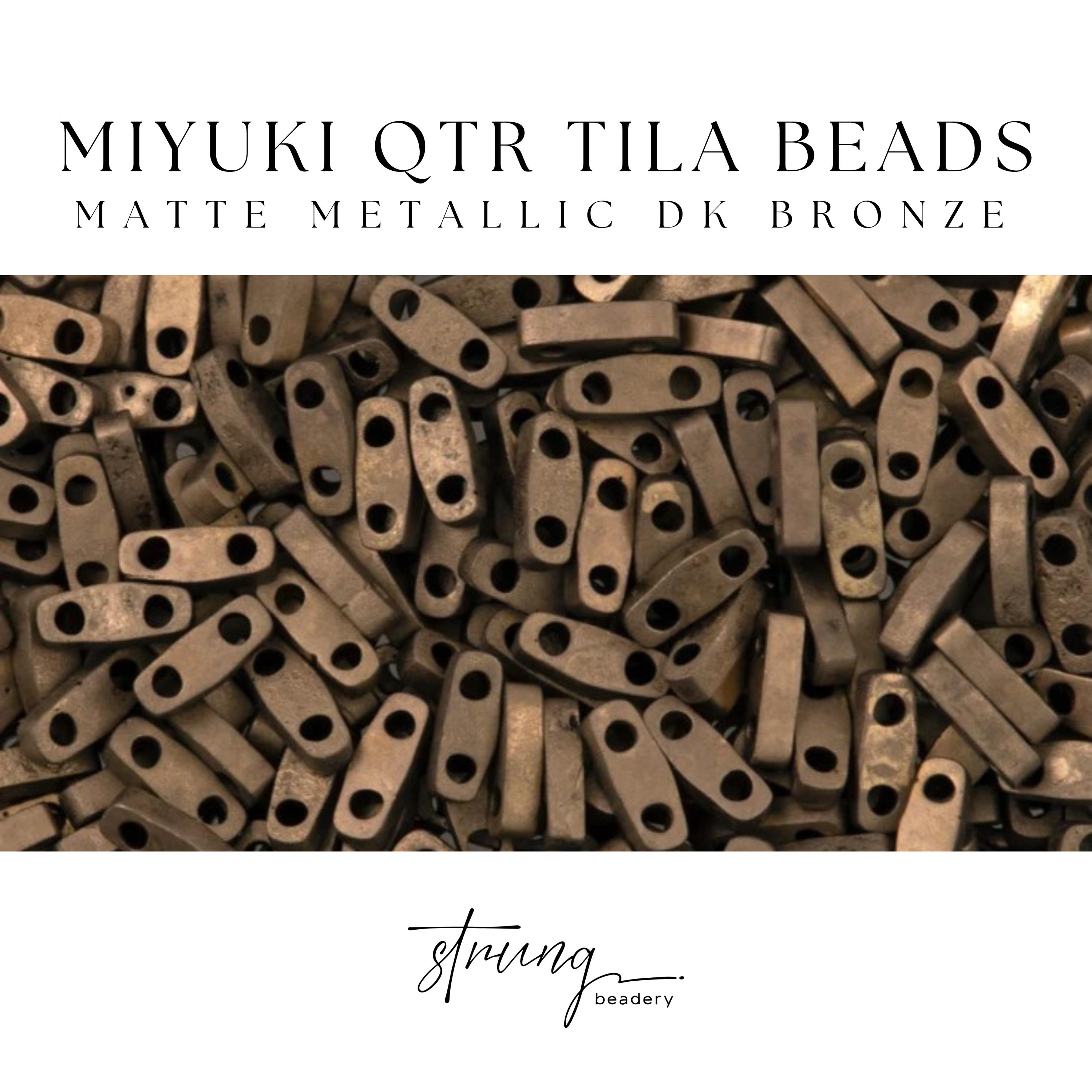 QTL2006, Matte Metallic Dk Bronze, Miyuki Quarter Tila Beads, 8