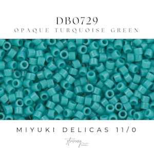 DB0729 Miyuki Delica Beads 11/0 Opaque Turquoise Green – 8 grams -  Jewelry Making, Bead Weaving, Embroidery, Peyote Stitch, Brick Stitch