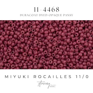 11-4468 | Miyuki Seed Bead Round Rocailles 11/0 | Duracoat Dyed Opaque Pansy | 15g | Japanese Beads  Jewelry Making