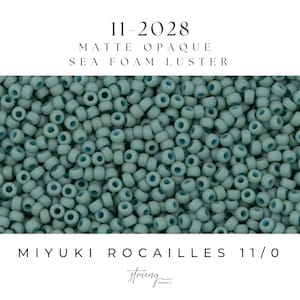 11-2028 Miyuki-rocailles ronde rocailles 11/0 | Mat ondoorzichtig zeeschuimglans | 15 g | Japanse kralen voor het maken van sieraden