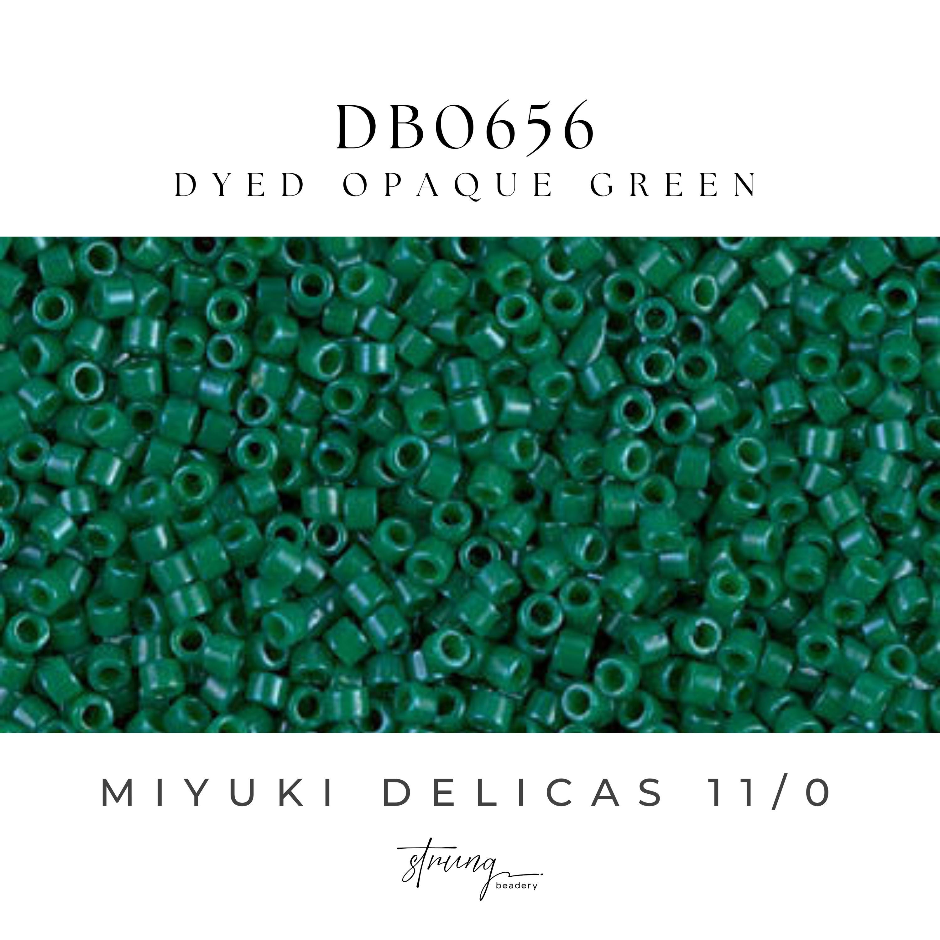 DB0656 Miyuki Delica Beads 11/0 Dyed Opaque Green– 8 Grams